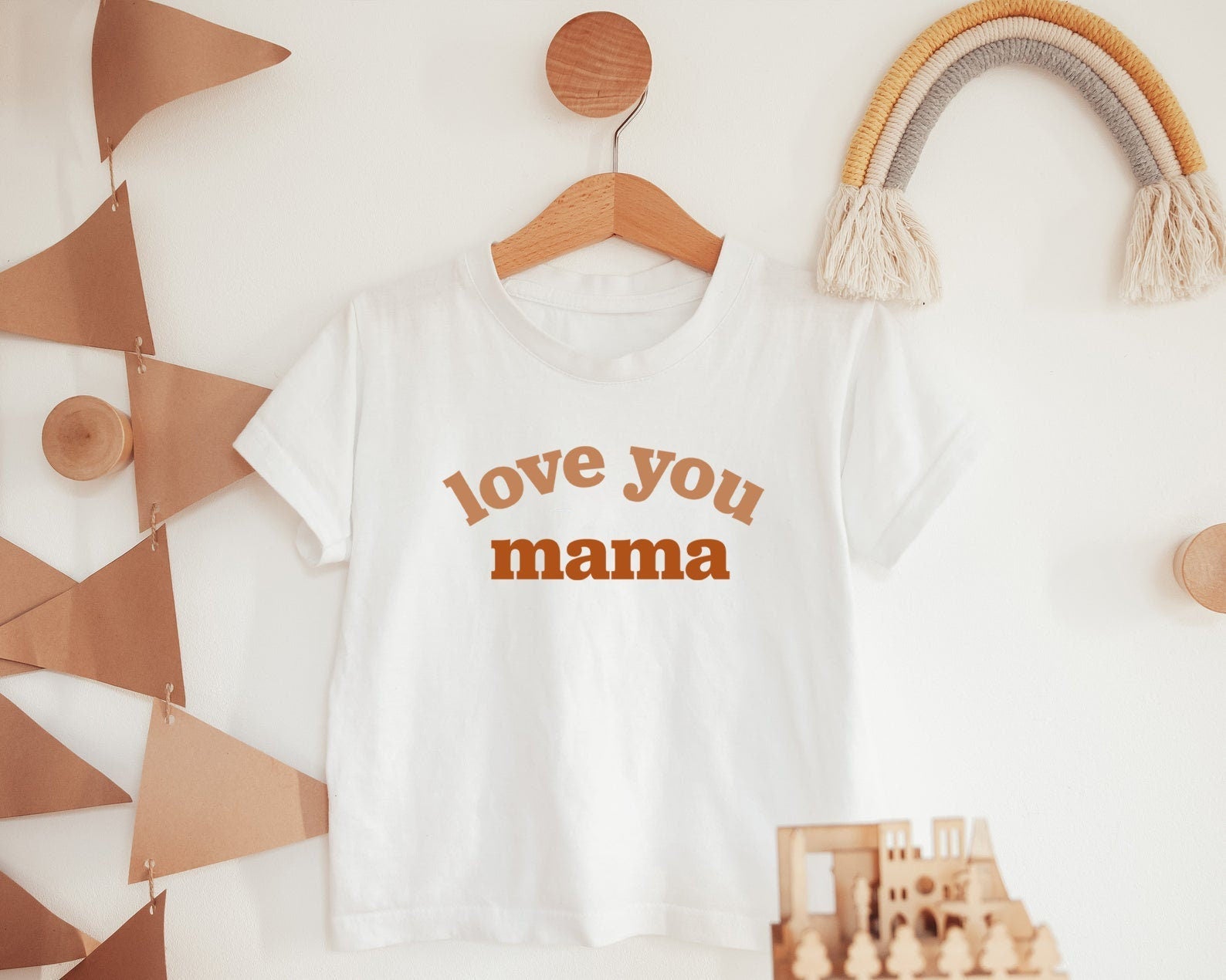 Love You Mama Kids Tee, Mother's Day Baby Onesie®, Retro 70s romper, Gift for New Mom, Boho Onesie®, Retro Kids Tee, Vintage Onesie®