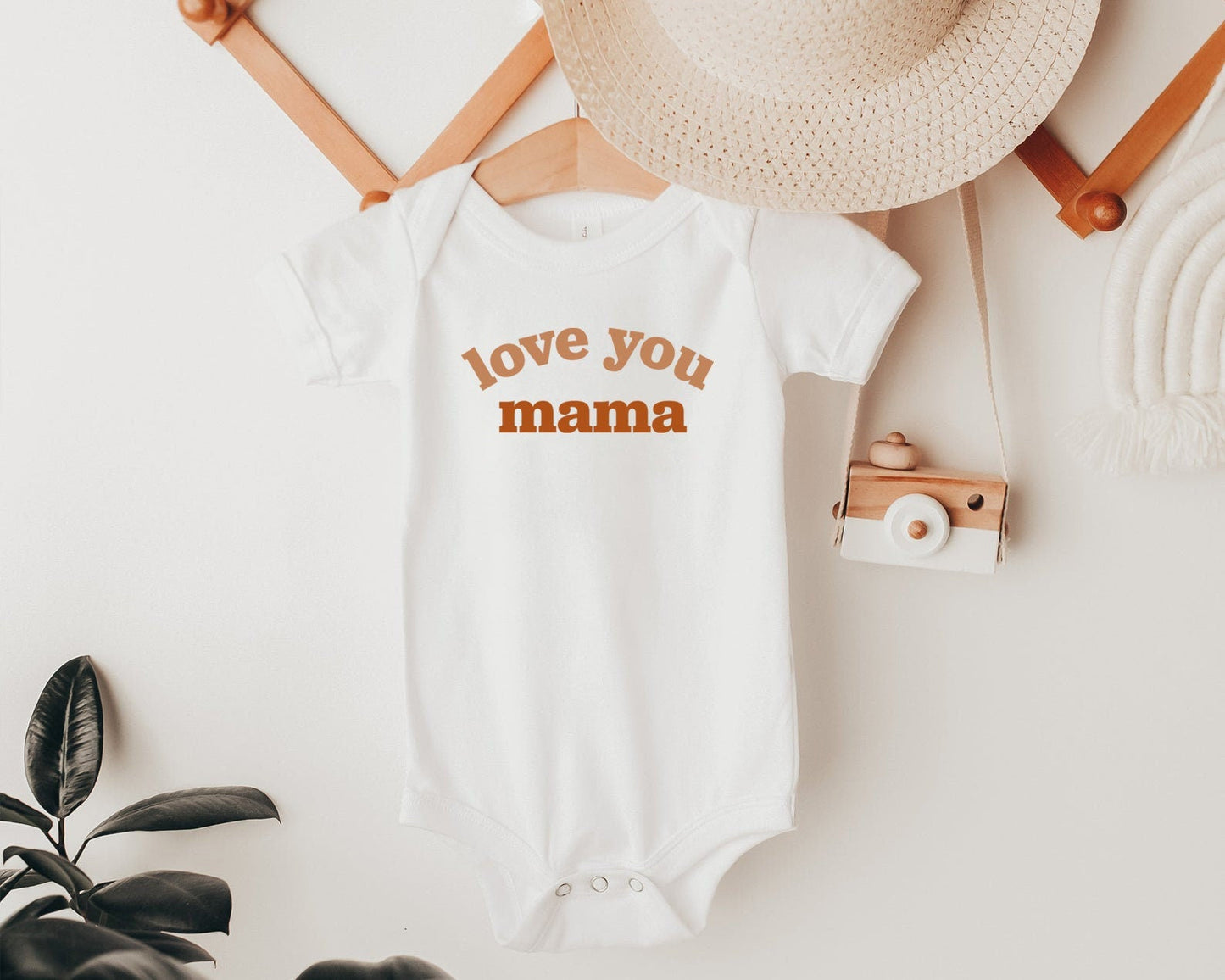 Love You Mama Kids Tee, Mother's Day Baby Onesie®, Retro 70s romper, Gift for New Mom, Boho Onesie®, Retro Kids Tee, Vintage Onesie®