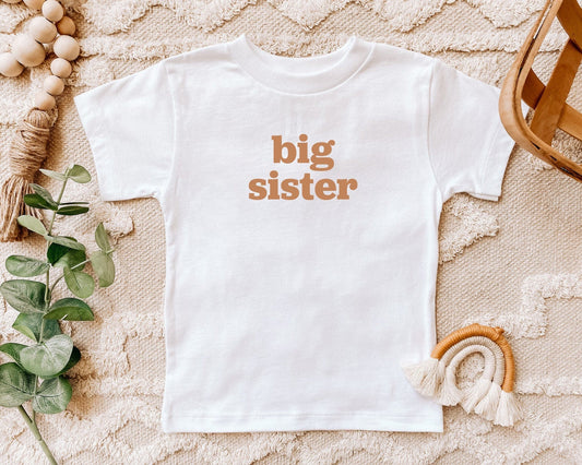 Big Sister Baby Onesie®, Big Sister Shirt, Big Sister Announcement Shirt, Big Sister Little Sister, Pregnancy Announcement Tee, 70s retro