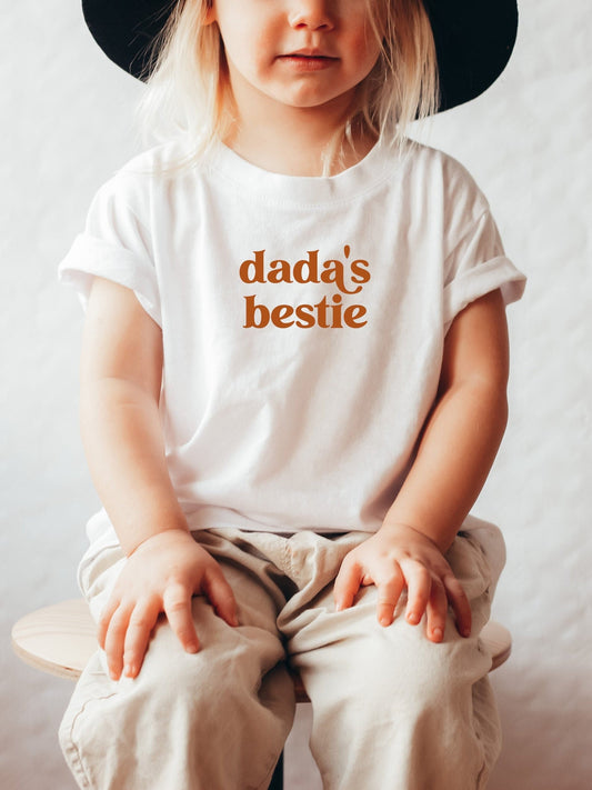 Dada's Bestie Baby Onesie®, Dada Onesie®, Dad Baby Shirt, First Father's Day Shirt Baby Boy Dad Onesie®, I love my dad retro new dad gift