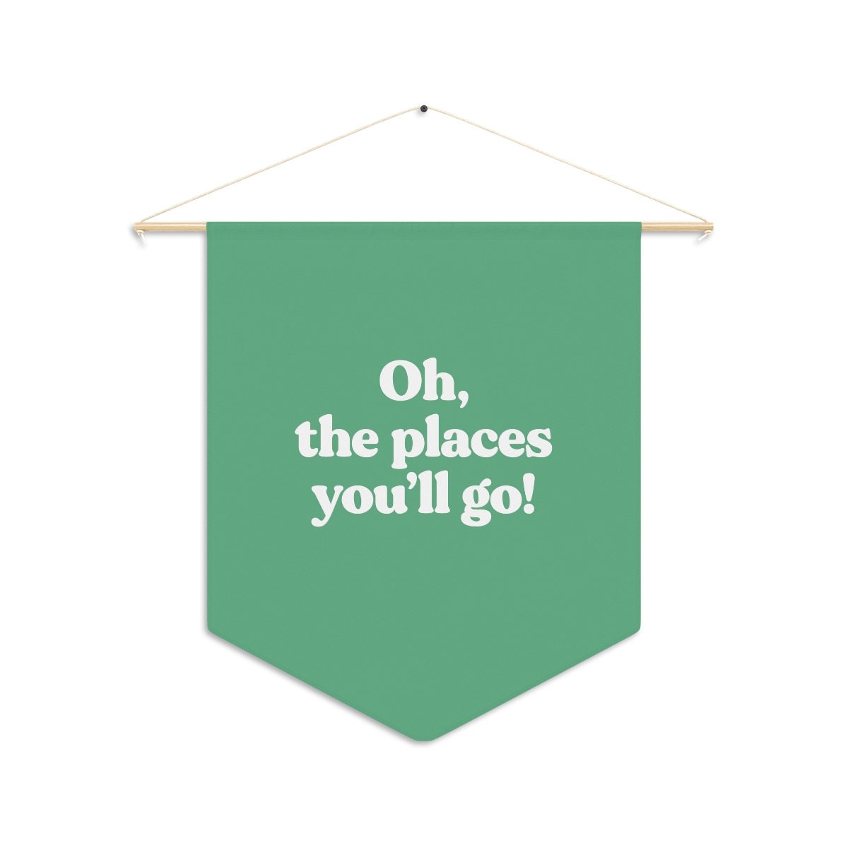 Oh the Places You'll Go Wall Pennant Canvas Banner Flag Boho Nursery Decor Playroom Wall Hanging Nursery Wall Decor New Baby Gift Kids Room