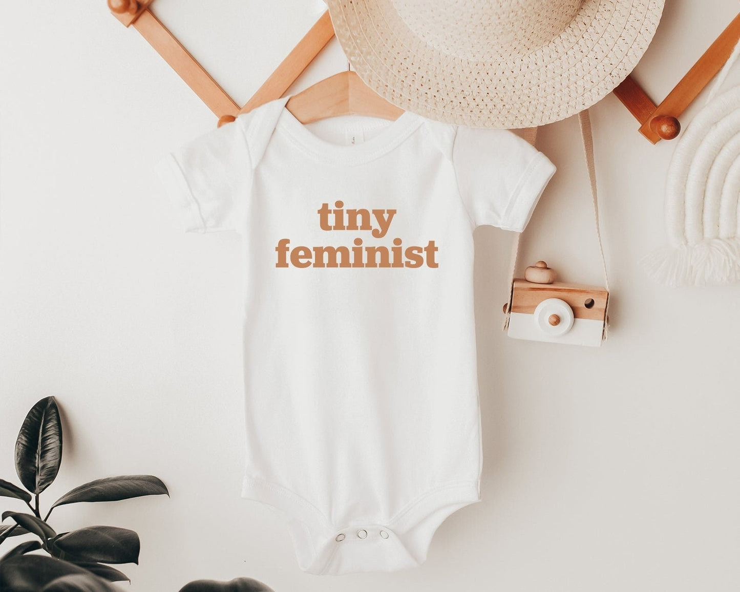 Tiny Feminist Baby Onesie®, Tiny Feminist Kids Shirt, GRL PWR toddler tee, Boho baby clothes, Retro Vintage Baby gift, Feminist baby shirt