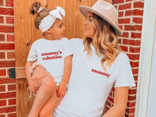 Matching Valentines Day shirts, mama and mini shirt, mom and toddler shirt, mommy and me valentines day shirts, mama kid valentine tees