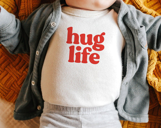 Hug Life Kids Valentine's Day Shirt Valentine's Day Onesie® Valentine Kids Shirt Girls Valentine Boys Valentine Tshirt Toddler Valentine Tee