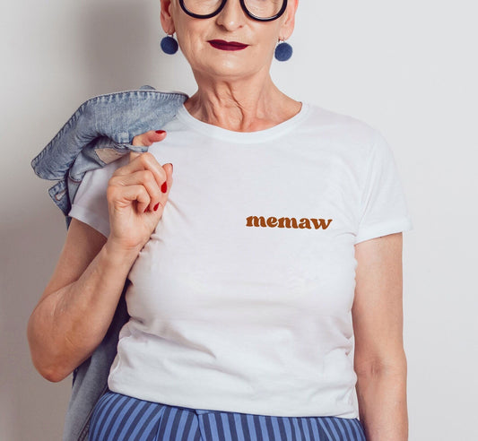 Memaw Shirt, Memaw Gifts, Shirt For Memaw, Memaw TShirt, Announcement Shirt, Pregnancy Reveal, Baby announcement, new grandma gift for Memaw