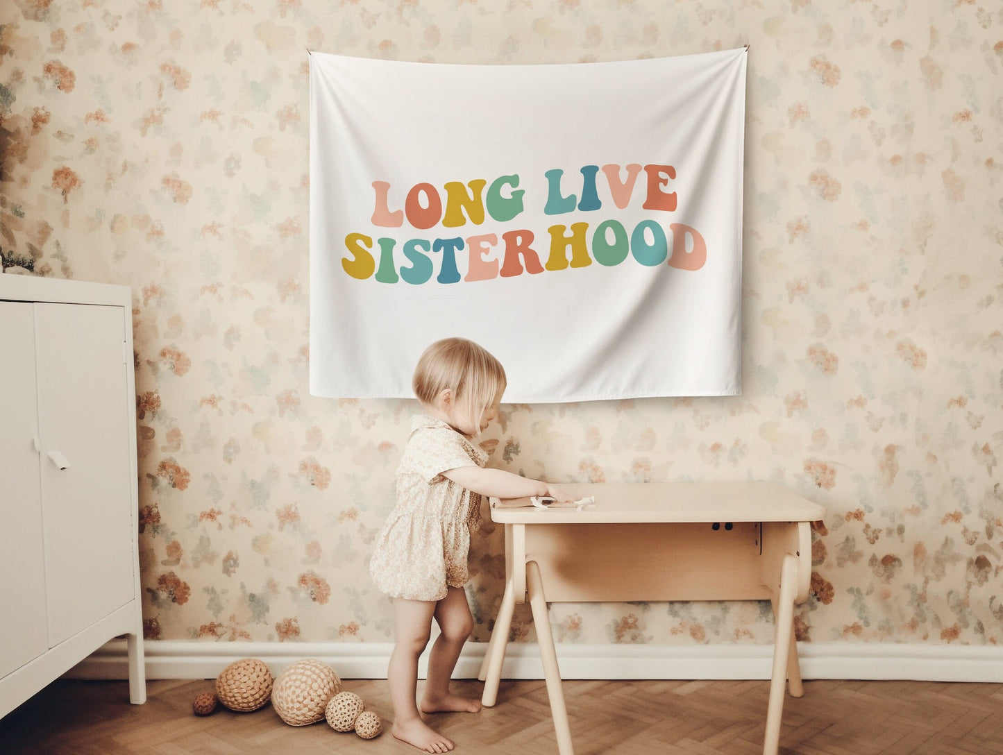 Girls Room Decor Long Live Sisterhood Banner Girls Nursery Decor Playroom Wall Decor Toddler Room Sign Girls Room Banner Flag Girls Bedroom