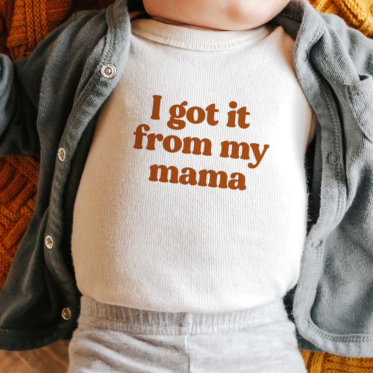 I got it from my Mama Onesie®, Mother's Day Baby Onesie®, Retro Mother's Day Gift for New Mom, Boho Onesie®, Mother's Day Gift from Kids