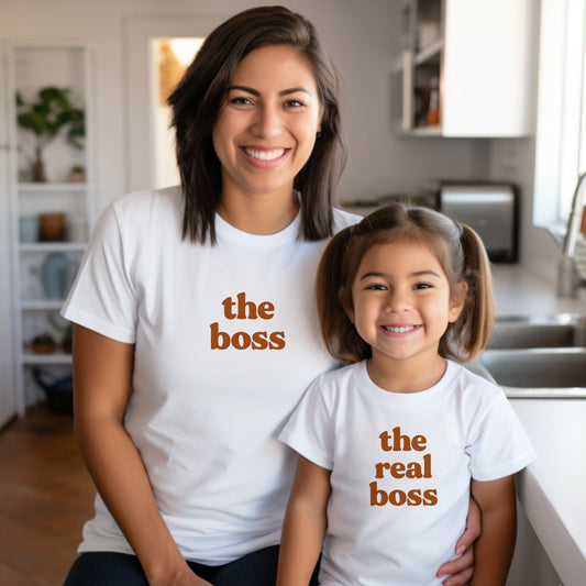 The Boss + The Real Boss Matching Mommy and Me Tees