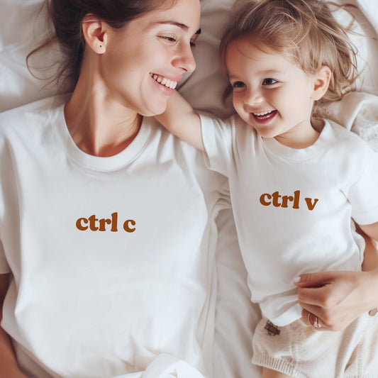 Ctrl C Ctrl V Matching Mommy and Me Tees