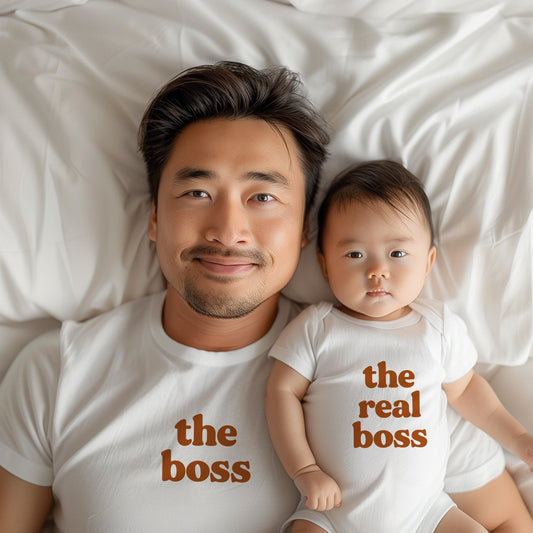 The Boss + The Real Boss Matching Dad Tees